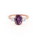 LOUELLA - Oval Alexandrite Oval Petite Trilogy Engagement Ring 18k Rose Gold