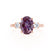 LOUELLA - Oval Alexandrite Oval Petite Trilogy Engagement Ring 18k Rose Gold