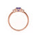 LOUELLA - Oval Alexandrite Oval Petite Trilogy Engagement Ring 18k Rose Gold