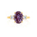 LOUELLA - Oval Alexandrite Oval Petite Trilogy Engagement Ring 18k Yellow Gold
