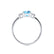 LOUELLA - Oval Aqua Spinel Oval Petite Trilogy Engagement Ring 950 Platinum