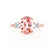 LOUELLA - Oval Champagne Sapphire Oval Petite Trilogy Engagement Ring 18k Rose Gold