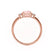 LOUELLA - Oval Champagne Sapphire Oval Petite Trilogy Engagement Ring 18k Rose Gold