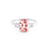 LOUELLA - Oval Champagne Sapphire Oval Petite Trilogy Engagement Ring 950 Platinum