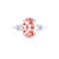 LOUELLA - Oval Champagne Sapphire Oval Petite Trilogy Engagement Ring 950 Platinum