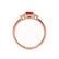 LOUELLA - Oval Ruby Oval Petite Trilogy Engagement Ring 18k Rose Gold