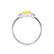 LOUELLA - Oval Yellow Sapphire Oval Petite Trilogy Engagement Ring 18k White Gold