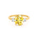 LOUELLA - Oval Yellow Sapphire Oval Petite Trilogy Engagement Ring 18k Yellow Gold