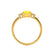 LOUELLA - Oval Yellow Sapphire Oval Petite Trilogy Engagement Ring 18k Yellow Gold