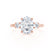 LOUELLA - Oval Petite Trilogy Engagement Ring 18k Rose Gold Engagement Ring Lily Arkwright
