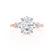 LOUELLA - Oval Lab Diamond 18k Rose Gold Trilogy Ring