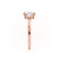 LOUELLA - Oval Petite Trilogy Engagement Ring 18k Rose Gold Engagement Ring Lily Arkwright