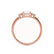 LOUELLA - Oval Petite Trilogy Engagement Ring 18k Rose Gold Engagement Ring Lily Arkwright