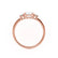 LOUELLA - Oval Lab Diamond 18k Rose Gold Trilogy Ring