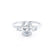 LOUELLA - Oval Lab Diamond 18k White Gold Trilogy Ring