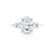 LOUELLA - Oval Petite Trilogy Engagement Ring 18k White Gold Engagement Ring Lily Arkwright