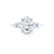 LOUELLA - Oval Lab Diamond 18k White Gold Trilogy Ring