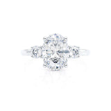 LOUELLA - Ready to Ship 1.03ct Oval Lab Diamond Platinum 950 Trilogy Ring