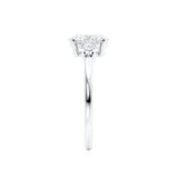 LOUELLA - Oval Lab Diamond Diamond 950 Platinum Trilogy Ring