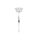 LOUELLA - Ready to Ship 1.03ct Oval Lab Diamond Platinum 950 Trilogy Ring