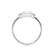 LOUELLA - Oval Petite Trilogy Engagement Ring 18k White Gold Engagement Ring Lily Arkwright