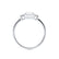 LOUELLA - Oval Lab Diamond 18k White Gold Trilogy Ring