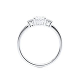 LOUELLA - Ready to Ship 1.03ct Oval Lab Diamond Platinum 950 Trilogy Ring