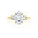 LOUELLA - Ready to Ship 0.70ct Oval Natural Diamond 18K Yellow Gold Trilogy Ring