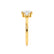 LOUELLA - Ready to Ship 0.70ct Oval Natural Diamond 18K Yellow Gold Trilogy Ring