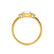 LOUELLA - Ready to Ship 0.70ct Oval Natural Diamond 18K Yellow Gold Trilogy Ring