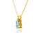 LUCINDA - Pear Aqua Spinel 3 Claw Pendant 18k Yellow Gold Pendant Lily Arkwright