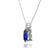 LUCINDA - Pear Blue Sapphire 3 Claw Pendant 18k White Gold Pendant Lily Arkwright