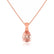 LUCINDA - Pear Champagne Sapphire 3 Claw Pendant 18k Rose Gold Pendant Lily Arkwright