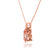 LUCINDA - Pear Champagne Sapphire 3 Claw Pendant 18k Rose Gold Pendant Lily Arkwright