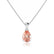 LUCINDA - Pear Champagne Sapphire 3 Claw Pendant 18k White Gold Pendant Lily Arkwright