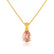 LUCINDA - Pear Champagne Sapphire 3 Claw Pendant 18k Yellow Gold Pendant Lily Arkwright
