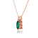 LUCINDA - Pear Emerald 3 Claw Pendant 18k Rose Gold Pendant Lily Arkwright