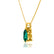 LUCINDA - Pear Emerald 3 Claw Pendant 18k Yellow Gold Pendant Lily Arkwright