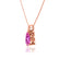 LUCINDA - Pear Pink Sapphire 3 Claw Pendant 18k Rose Gold Pendant Lily Arkwright