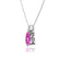 LUCINDA - Pear Pink Sapphire 3 Claw Pendant 18k White Gold Pendant Lily Arkwright