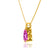 LUCINDA - Pear Pink Sapphire 3 Claw Pendant 18k Yellow Gold Pendant Lily Arkwright