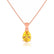 LUCINDA - Pear Yellow Sapphire 3 Claw Pendant 18k Rose Gold Pendant Lily Arkwright