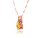 LUCINDA - Pear Yellow Sapphire 3 Claw Pendant 18k Rose Gold Pendant Lily Arkwright