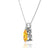 LUCINDA - Pear Yellow Sapphire 3 Claw Pendant 18k White Gold Pendant Lily Arkwright