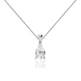 LUCINDA - Pear Lab Diamond 3 Claw Pendant 950 Platinum Pendant Lily Arkwright