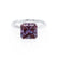 LULU - Princess Alexandrite 18k White Gold Petite Solitaire Ring Engagement Ring Lily Arkwright