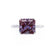 LULU - Princess Alexandrite 18k White Gold Petite Solitaire Ring Engagement Ring Lily Arkwright