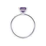LULU - Princess Alexandrite 950 Platinum Petite Solitaire Ring Engagement Ring Lily Arkwright