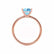 LULU - Princess Aqua Spinel 18k Rose Gold Petite Solitaire Ring Engagement Ring Lily Arkwright