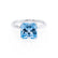 LULU - Princess Aqua Spinel 950 Platinum Petite Solitaire Ring Engagement Ring Lily Arkwright